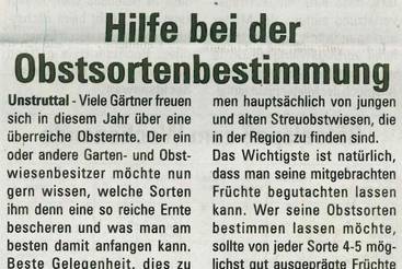 Hilfe bei der Obstsortenbestimmung
