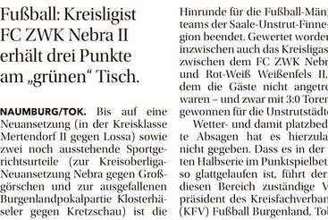 Hinrunde ohne wetterbedingte Absage