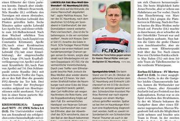 Remis im Regional-Derby