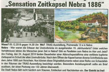 Ausstellungseröffnung 'Sensation Zeitkapsel Nebra 1886'