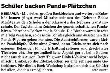 Schüler backen Panda-Plätzchen