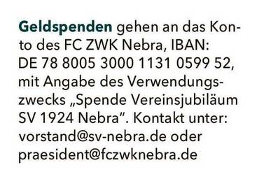 Nebraer Sportvereine werden 100