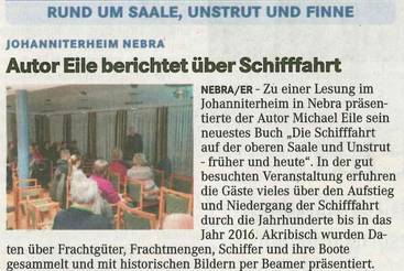 Autor Eile berichtet über Schifffahrt