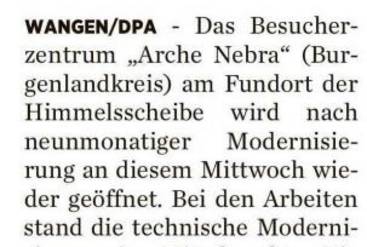 Modernisierte Arche Nebra öffnet wieder