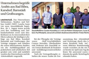 Vier Lehrlinge aus der Region fangen bei der 'Meli' an