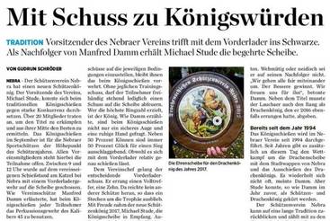 Mit Schuss zu Königswürden