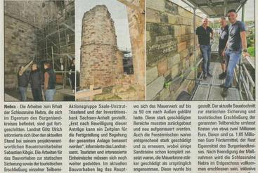 Arbeiten an der Schlossruine