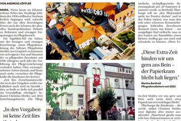 Wie pfleglich bleiben in Pflege?