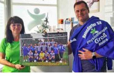 Reinsdorfer Coach dankt Sponsor
