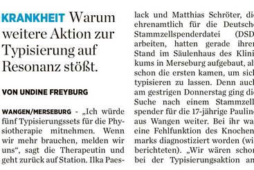 Hilfe für kranke Pauline Ehrensache