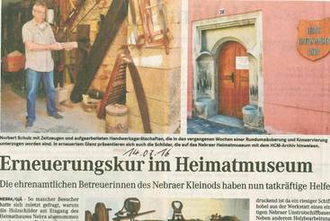 Erneuerungskur im Heimatmuseum