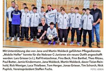 Nebraer C-Junioren auf dem zweiten Platz