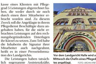 Pflegedienstchefin auf der Anklagebank