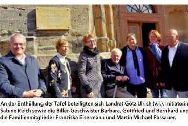 Eine Tafel für den Ehrenbürger